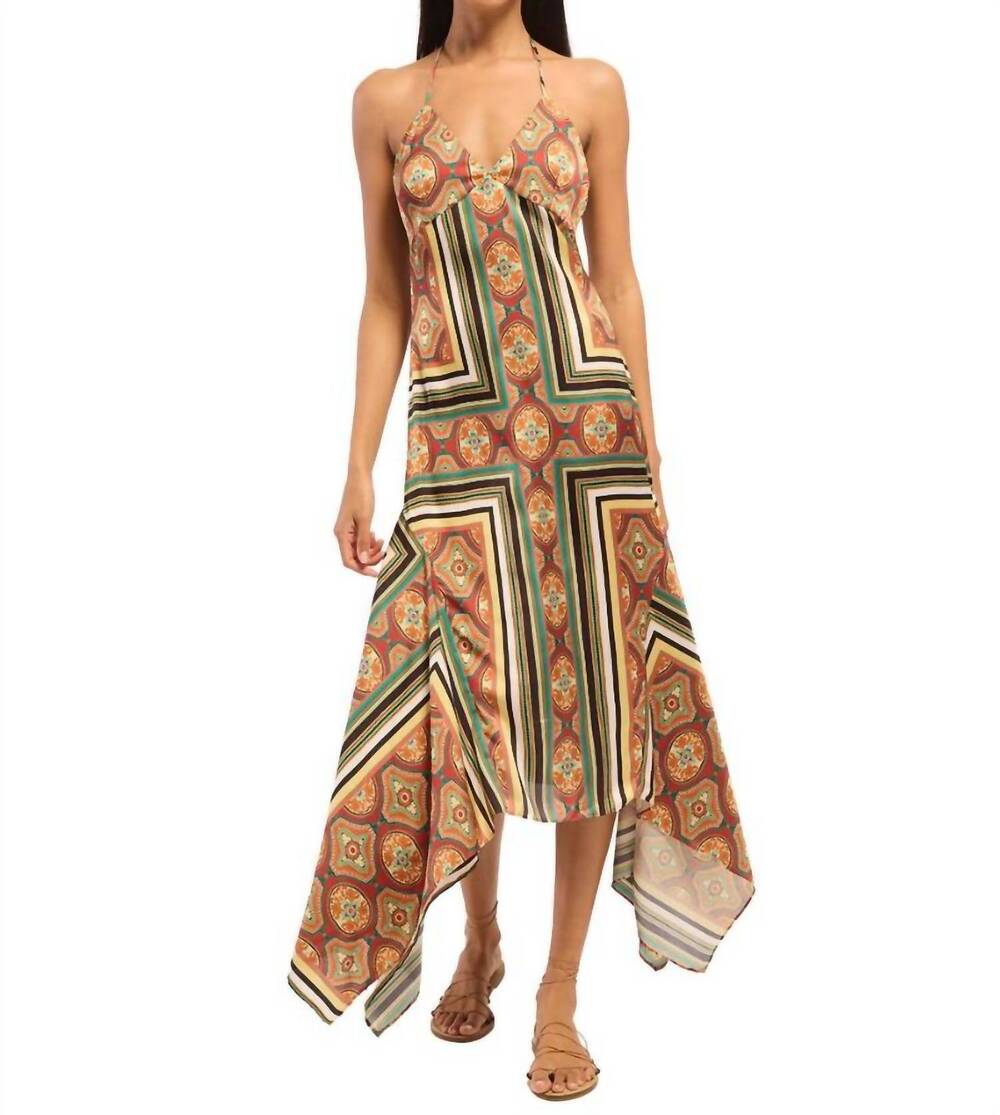 NEW MISA LOS ANGELES sheila dress in majorelle scarf